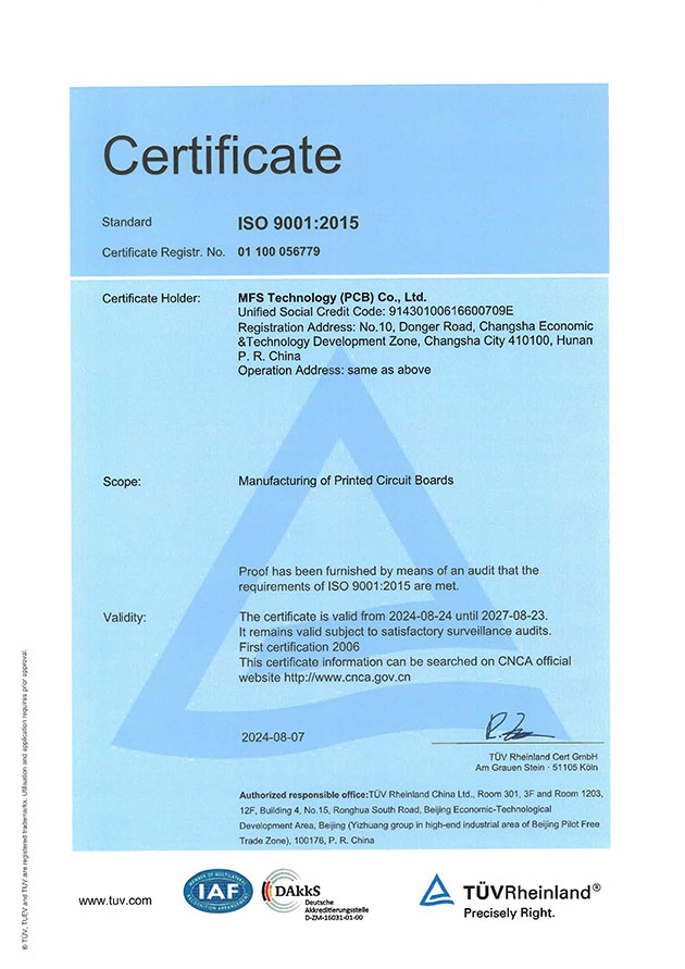 ISO 9001 Certificate